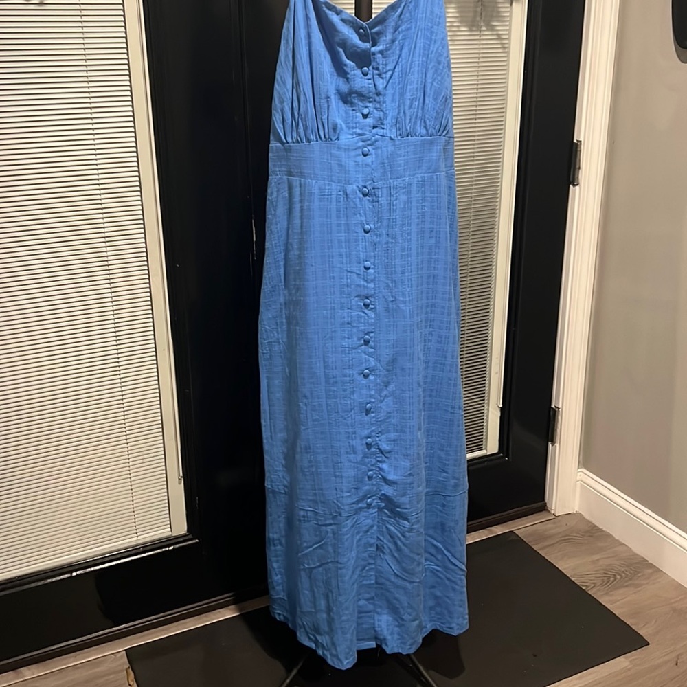 Blue Lane Bryant button up cotton dress.